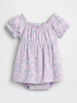 Baby Organic Cotton Floral Bodysuit Dress