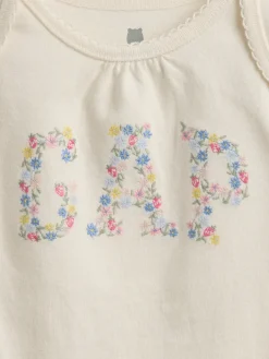 Baby Organic Cotton Floral Logo Bodysuit