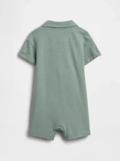 Baby Pique Polo Shorty One-Piece