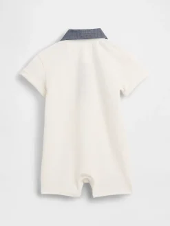 Baby Pique Polo Shorty One-Piece
