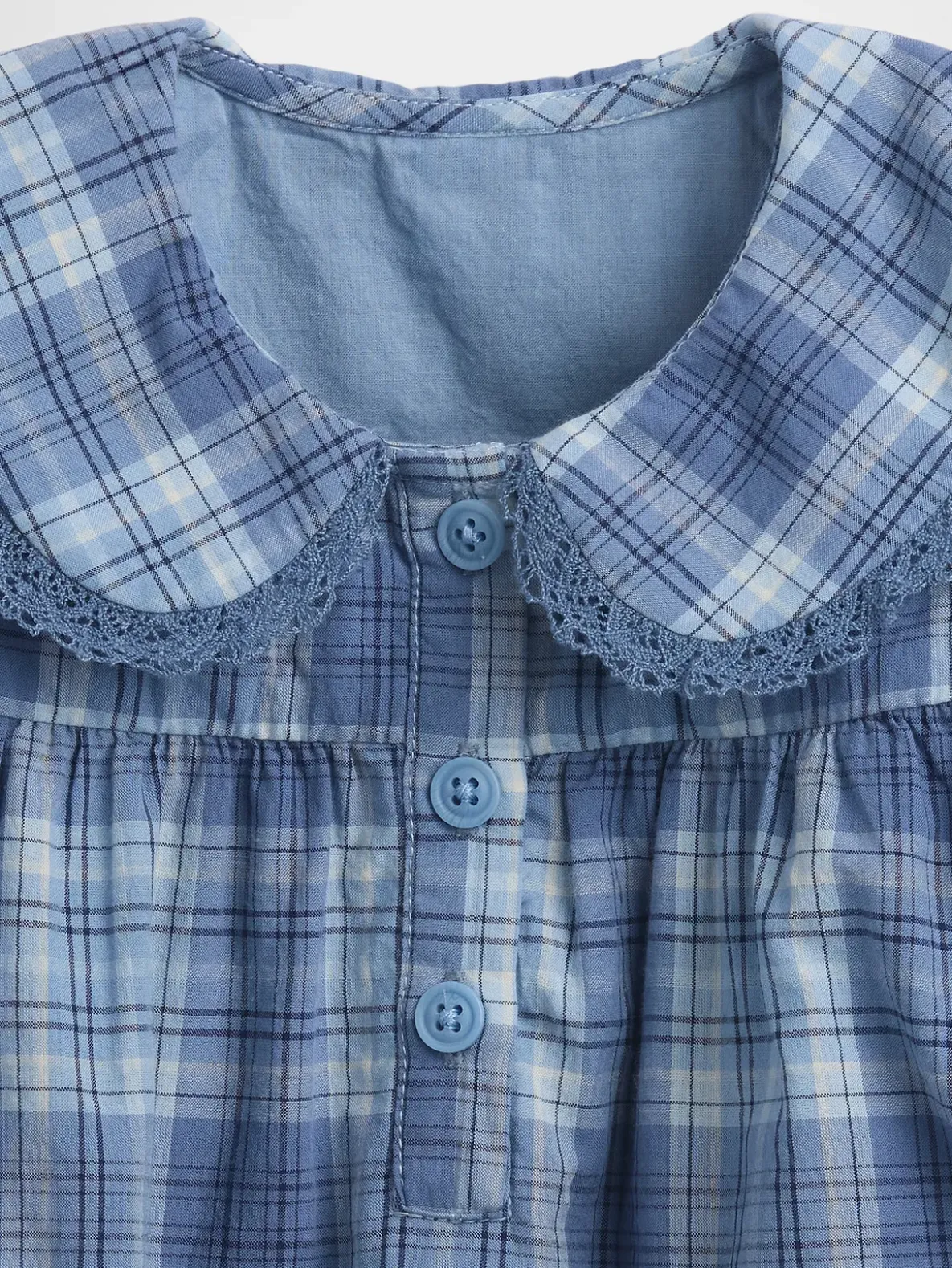 Baby Plaid Ruffle Collar Dress