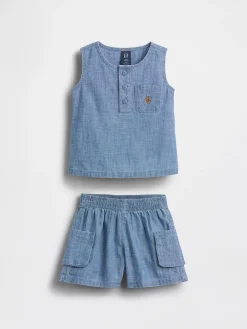 Baby Pocket Denim Outfit Set