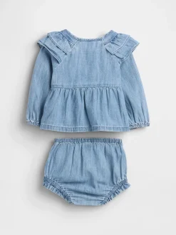 Baby Ruffle Denim Outfit Set