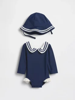 Baby Sailor Rash Guard Swim Set