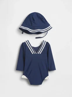 Baby Sailor Rash Guard Swim Set