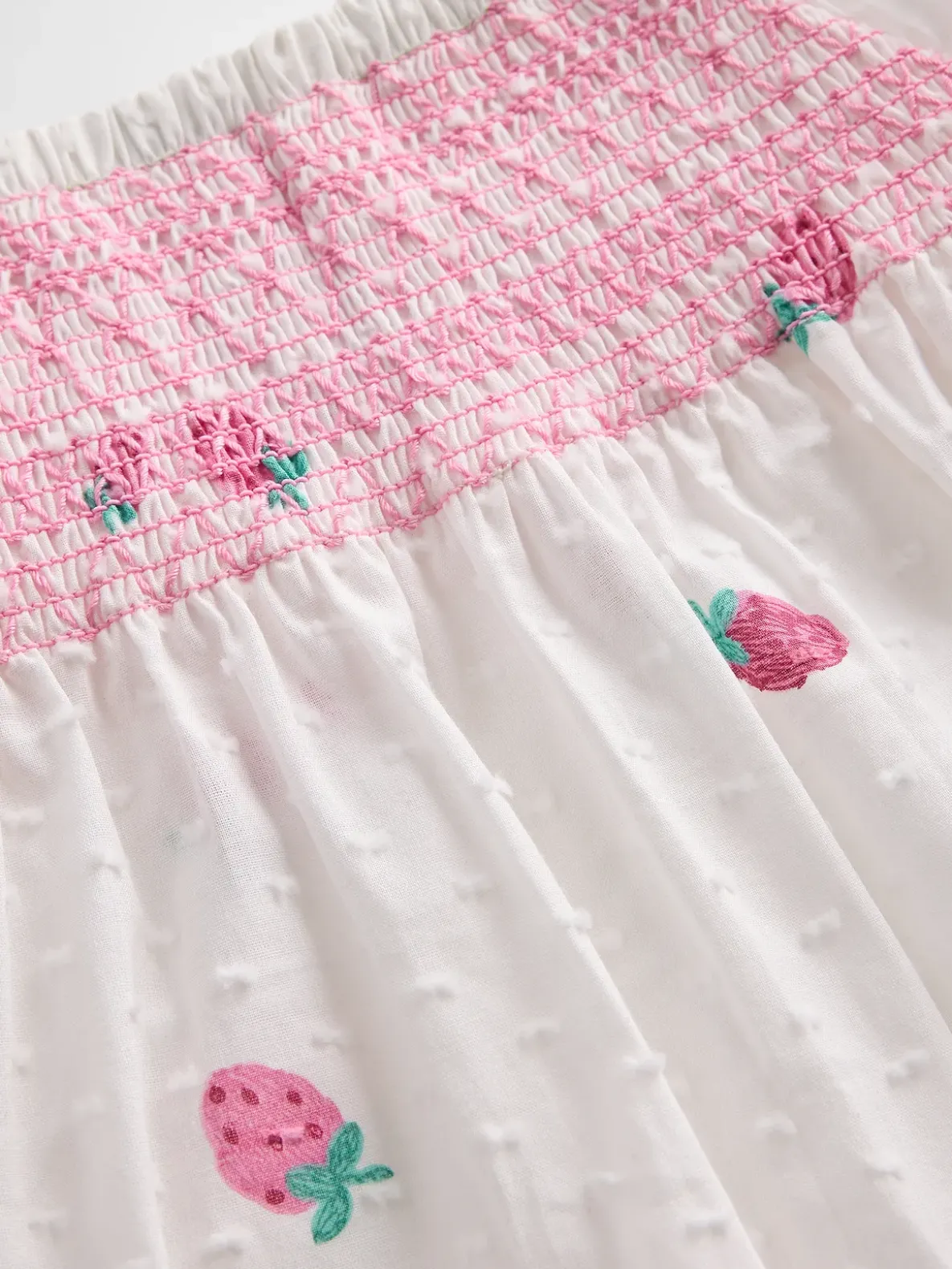 Baby Smocked Strawberry Outfit Set