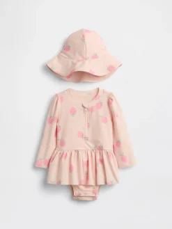 Baby Strawberry Rash Guard Swim Set