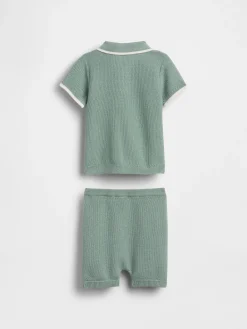 Baby Sweater Polo Outfit Set