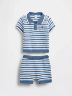Baby Sweater Polo Outfit Set