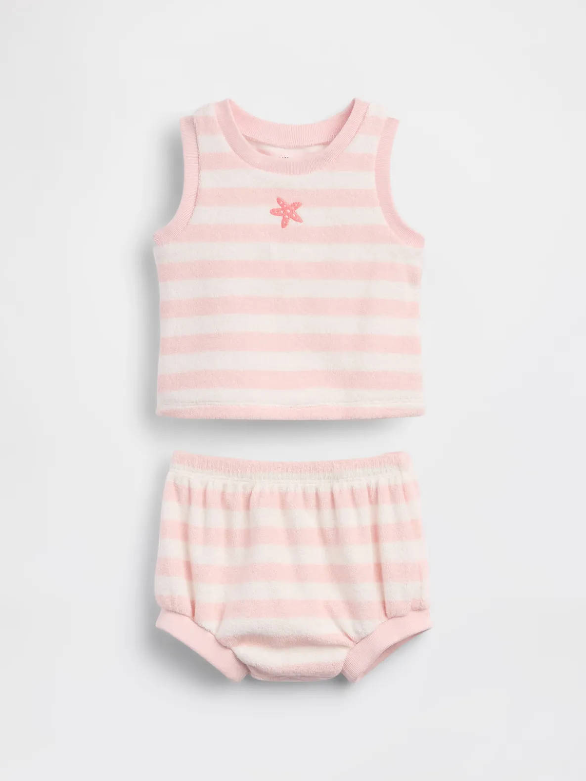Baby Towel Terry Stripe Outfit Set
