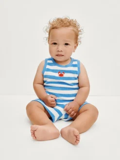 Baby Towel Terry Stripe Outfit Set
