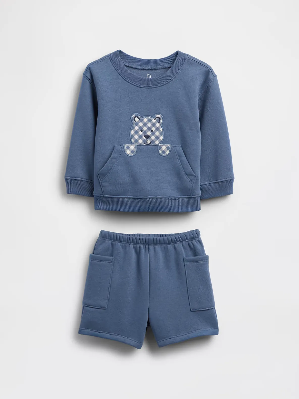 Baby VintageSoft Bear Pocket Outfit Set