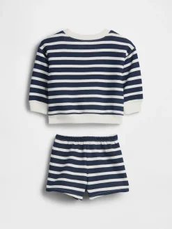 Baby VintageSoft Bear Stripe Sweat Set