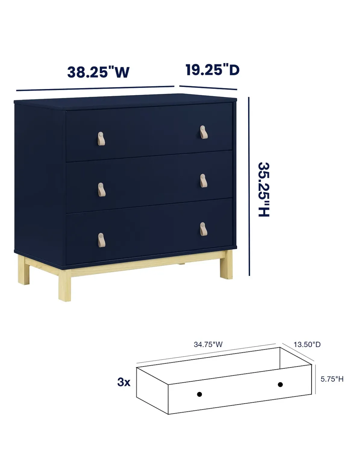 babyGap Legacy Pulls 3 Drawer Dresser
