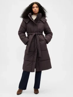 Belted Long Puffer Coat