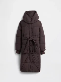Belted Long Puffer Coat