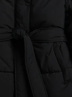 Belted Long Puffer Coat