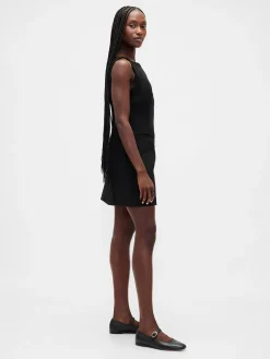 BiStretch Button-Front Mini Dress