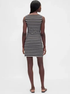Boatneck Knit Mini Shift Dress