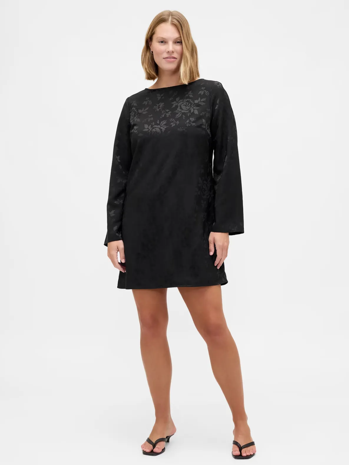 Boatneck Mini Shift Dress