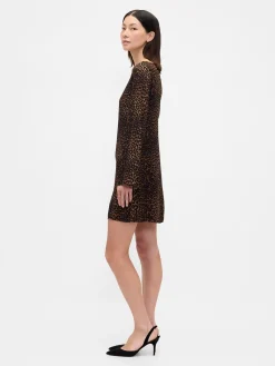 Boatneck Mini Shift Dress