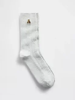 Brannan Bear Cable-Knit Crew Socks