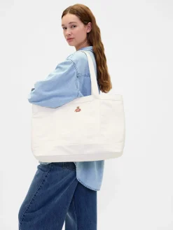 Brannan Bear Logo Denim Tote Bag