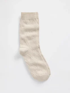 Cable-Knit Crew Socks