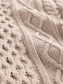 Cable-Knit Mini Sweater Dress