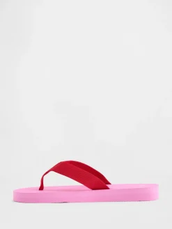 Canvas Platform Flip Flops