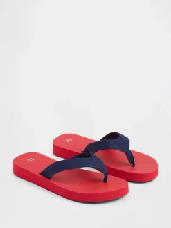 Canvas Platform Flip Flops