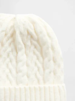 CashSoft Cable-Knit Beanie