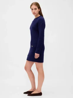 CashSoft Cable-Knit Mini Sweater Dress