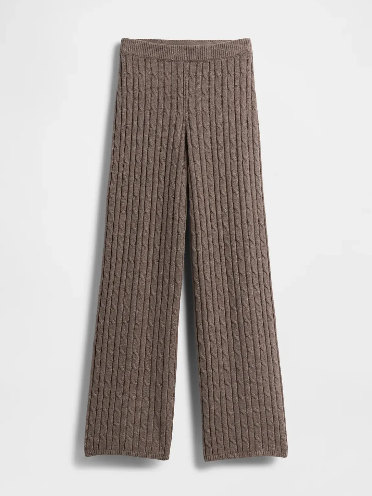 CashSoft Cable-Knit Sweater Pants