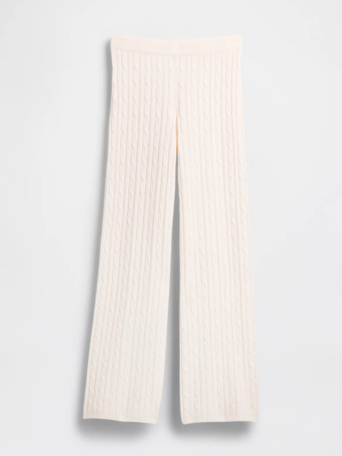 CashSoft Cable-Knit Sweater Pants