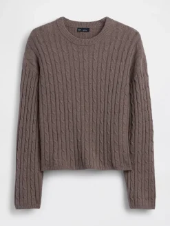 CashSoft Oversized Cable-Knit Sweater