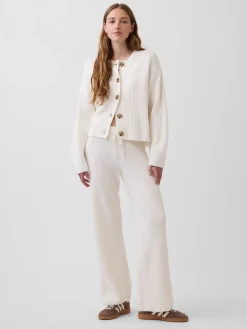 CashSoft Oversized Shaker-Stitch Cardigan
