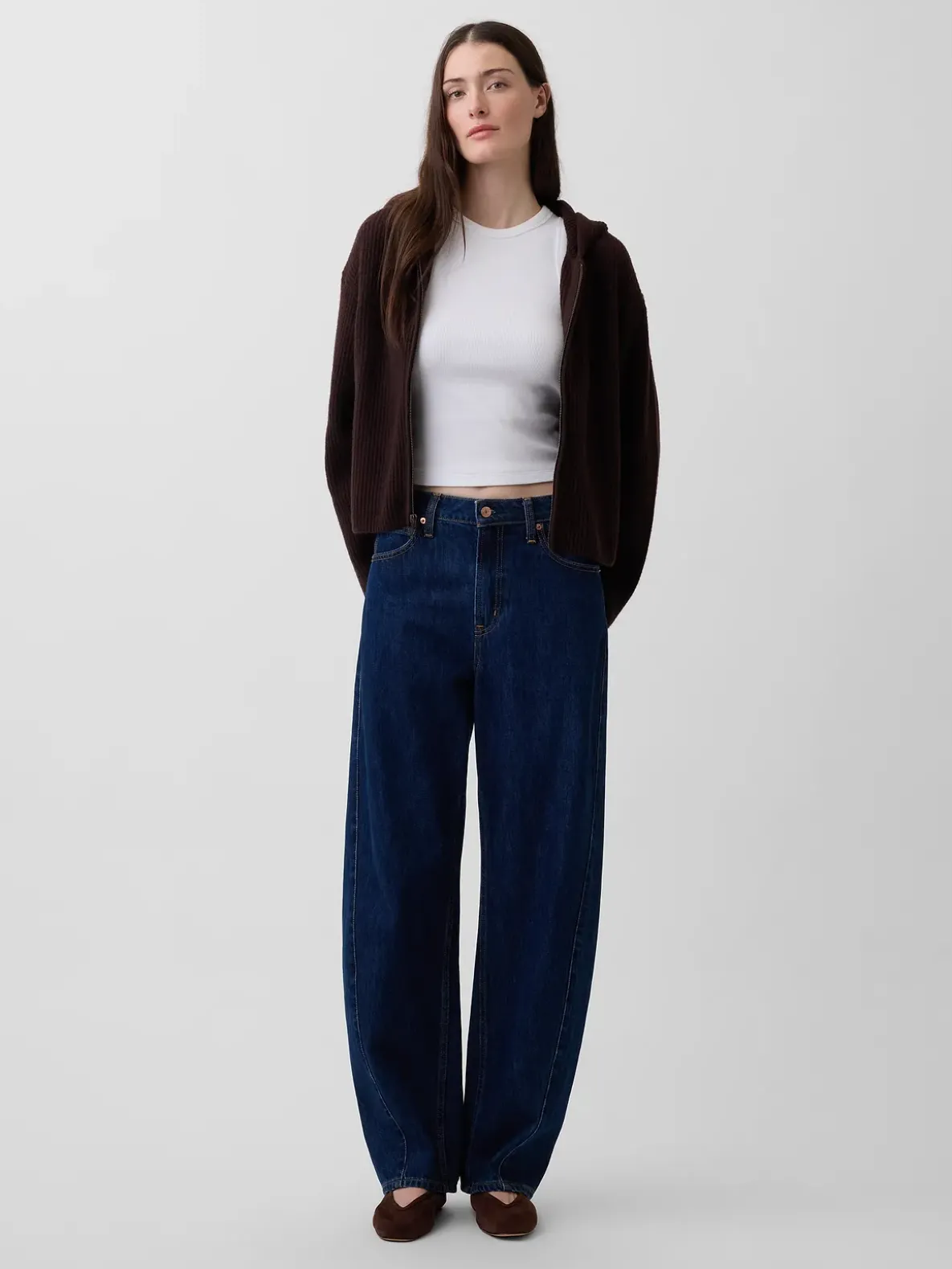 CashSoft Oversized Shaker-Stitch Zip Hoodie