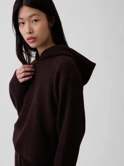 CashSoft Oversized Shaker-Stitch Hoodie