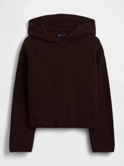 CashSoft Oversized Shaker-Stitch Hoodie