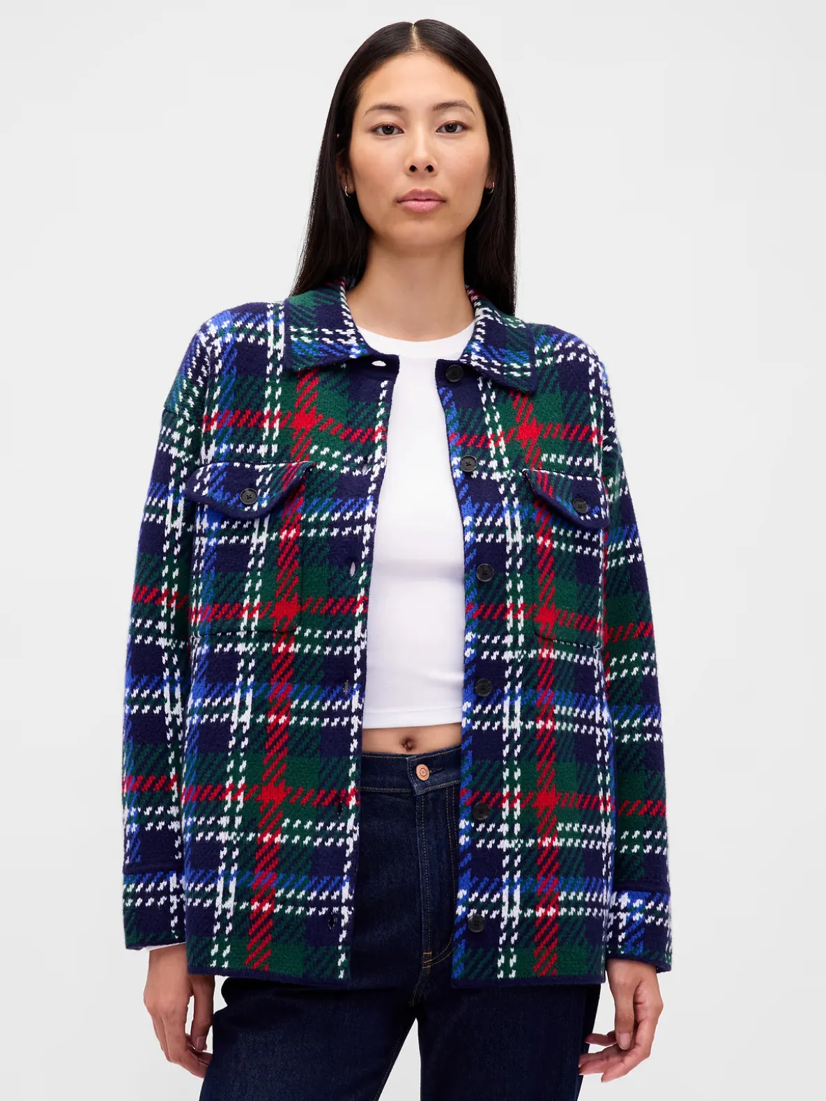 CashSoft Oversized Shirt Jacket