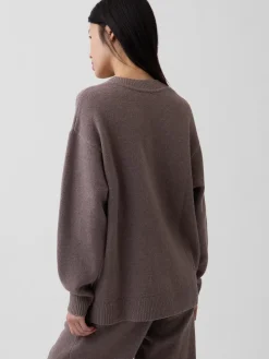 CashSoft Oversized V-Neck Tunic Sweater