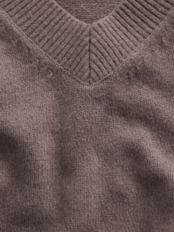 CashSoft Oversized V-Neck Tunic Sweater