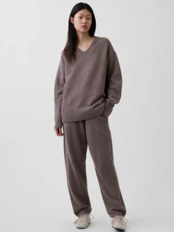 CashSoft Oversized V-Neck Tunic Sweater