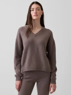 CashSoft Oversized V-Neck Sweater