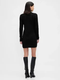 CashSoft Pointelle Turtleneck Sweater Dress