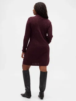 CashSoft Pointelle Turtleneck Sweater Dress