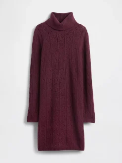 CashSoft Pointelle Turtleneck Sweater Dress