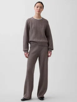 CashSoft Relaxed Shaker-Stitch Sweater