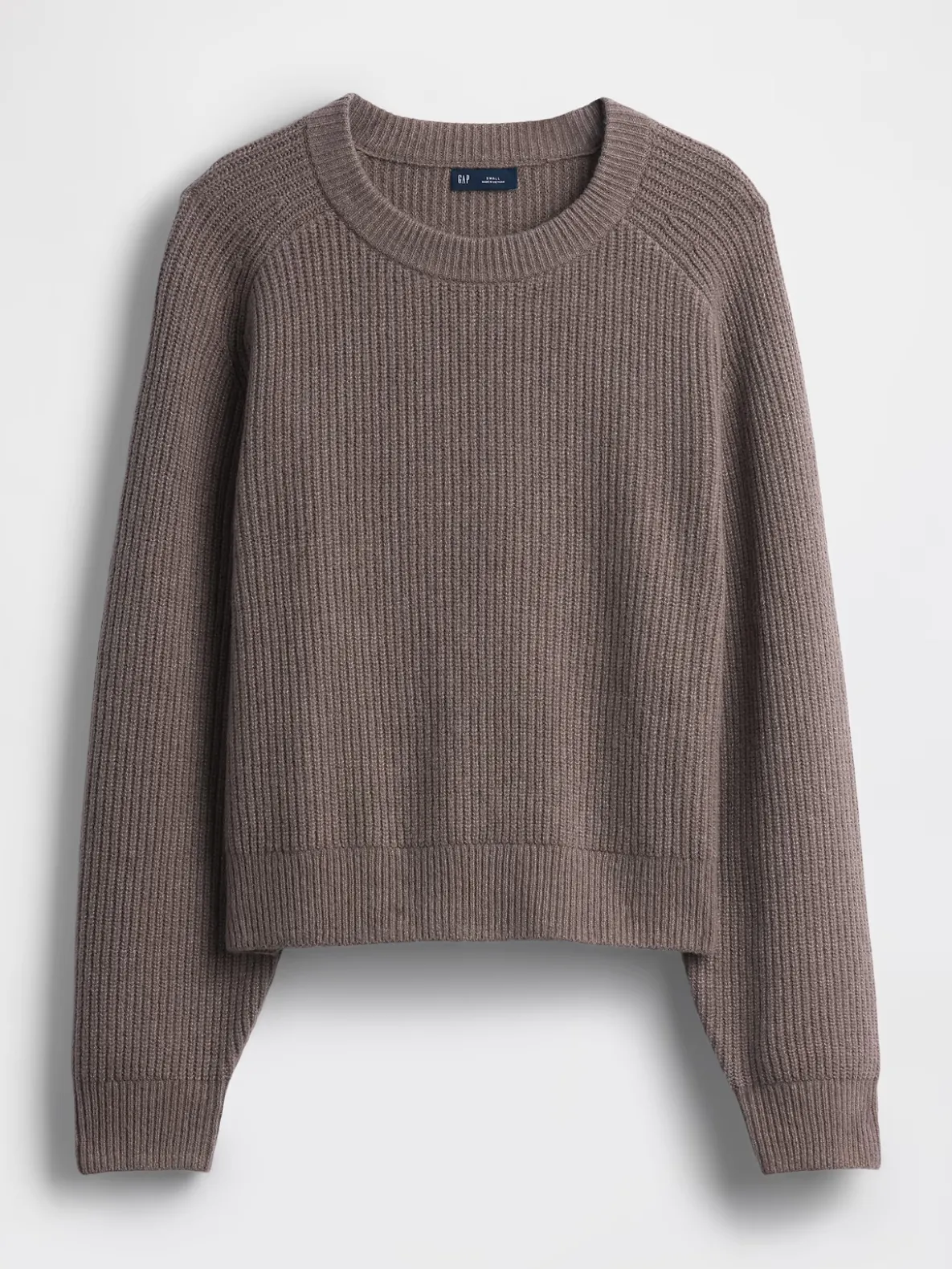 CashSoft Relaxed Shaker-Stitch Sweater